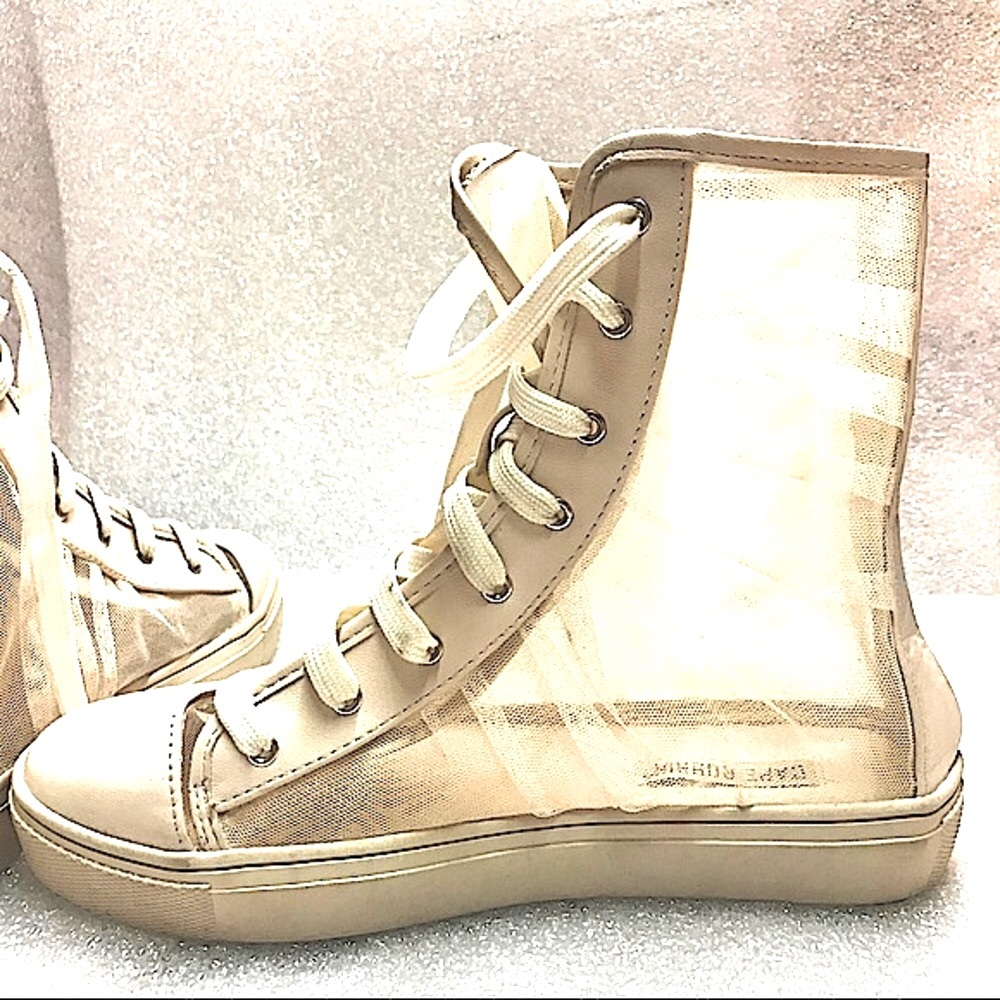 Sheer Cape Robbin Hightop Mesh Sneakers